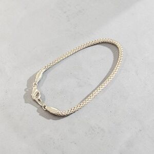 Silver Plated Box Chain Bracelet